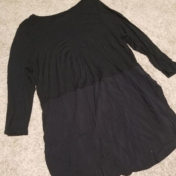 Two by Vince Camuto 3/4 length sleeve long black blouse - Picture 6 of 7